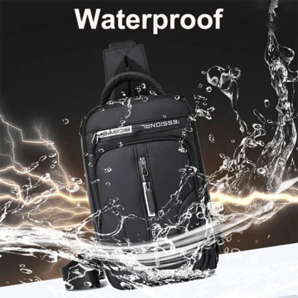 Waterproof Single Shoulder Backpack with USB - Image 17