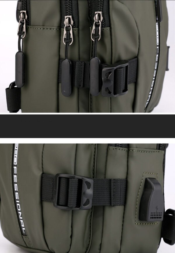 Waterproof Single Shoulder Backpack with USB - Image 13