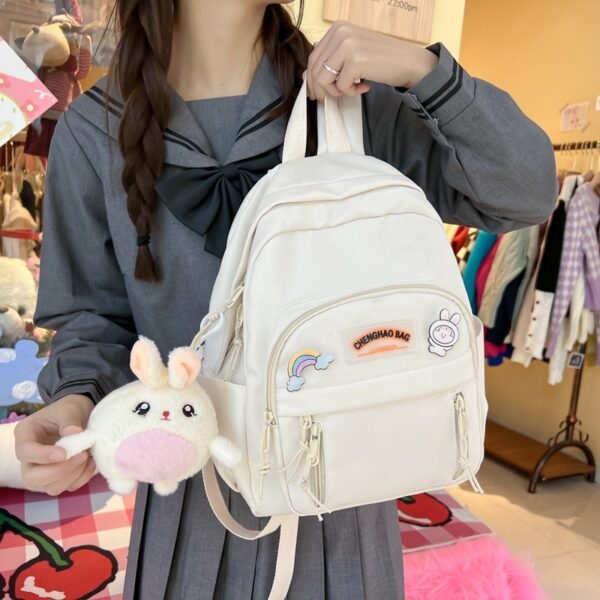 Lightweight school backpack in distinctive colors for high school girls