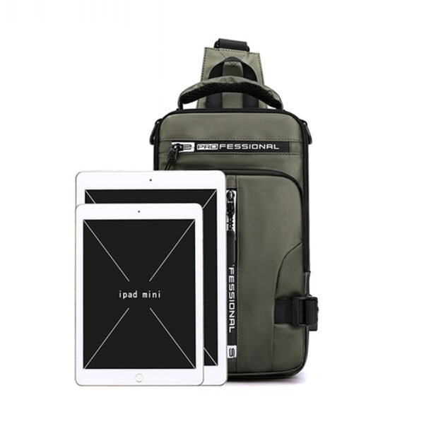 Waterproof Single Shoulder Backpack with USB - Image 18